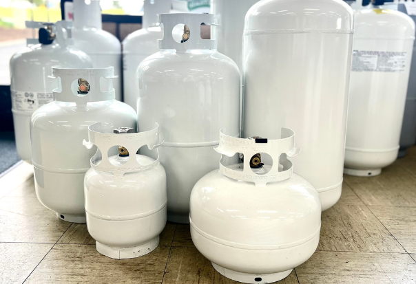 various small size propane cylinders