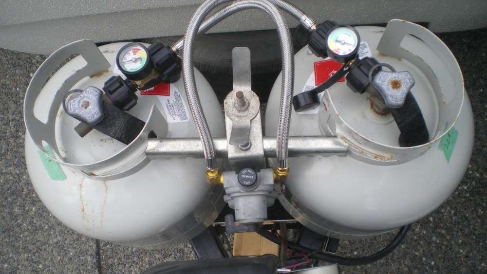 propane cylinders with opd valve on rv