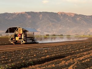 propane powered steam weeder for agricultural harvest