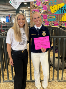 Delta Liquid Energy Buys Lamb from Scarlett Ferrari with SLO FFA at California Mid-State Fair